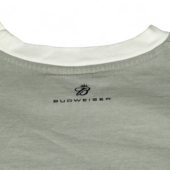 Vintage Dale Earnhardt Jr Shirt Adult LARGE Gray Budweiser NASCAR Auto Race Y2K - Picture 6 of 8